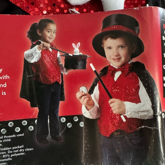 Melissa & Doug Kids Magician Costume Set with Red Vest Toddler 3-6 years old - Picture 1 of 5